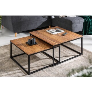 Couchtisch Beppo V2 2er-Set natur/schwarz
