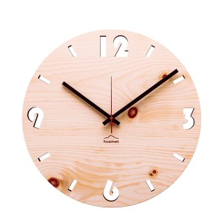 Holz-Wanduhr Duhrchbruch Zirbe rund
