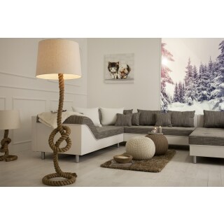 Stehleuchte Aaron creme/natur