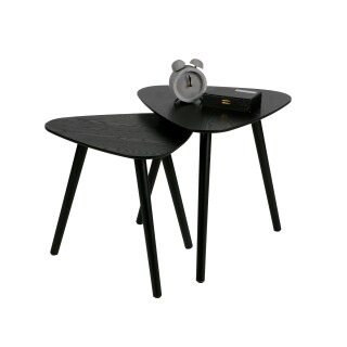 Beistelltisch Nila 2er-Set schwarz