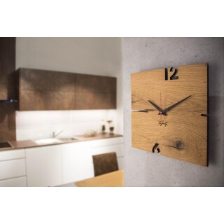 Holz-Wanduhr Puhr eckig