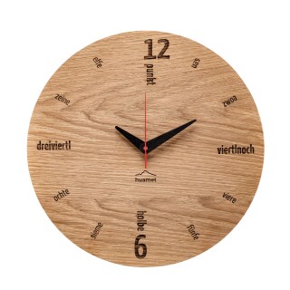 Holz-Wanduhr Kultuhr rund