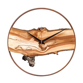 Holz-Wanduhr Wuhrzel rund