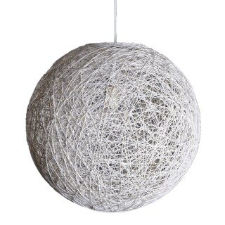 Hängeleuchte Struktur 45 cm weiß