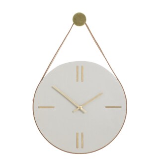 Wanduhr Ole grau/messingfarben