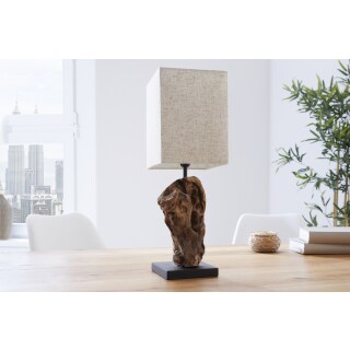 Tischleuchte Bork natur/beige