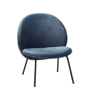 Polsterstuhl Yrjö blau/schwarz