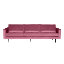 Sofa 3-Sitzer Rodeo Samt pink