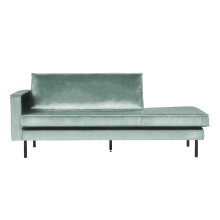 Daybed Rodeo Samt mintfarben links