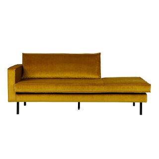 Daybed Rodeo Samt ockerfarben links