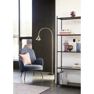 Sessel mit Hocker Ruth blau