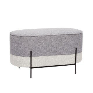 Sitzhocker Liva hellblau/grau