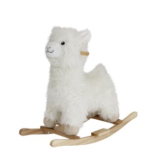Schaukeltier Lama weiß