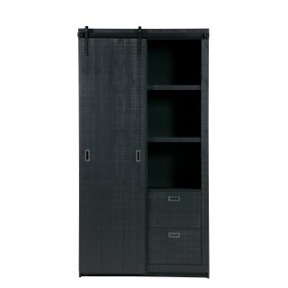 Schiebetürenschrank Slide schwarz