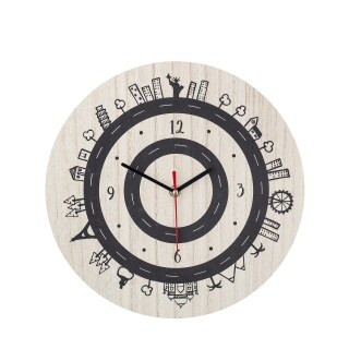 Holz-Wanduhr Wange natur
