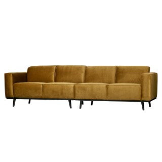 Sofa 4-Sitzer Statement Samt honiggelb