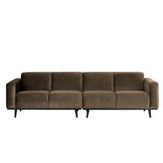 Sofa 4-Sitzer Statement Samt taupe