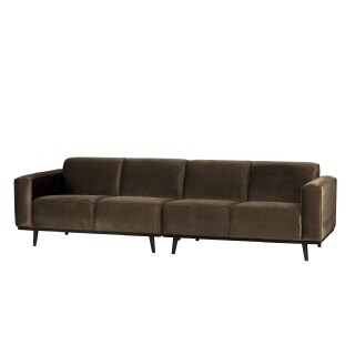 Sofa 4-Sitzer Statement Samt taupe