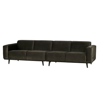 Sofa 4-Sitzer Statement Samt dunkelgrün