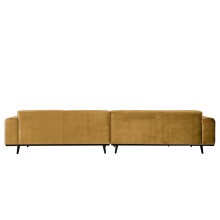 Sofa 4-Sitzer Statement XL Samt honiggelb