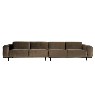 Sofa 4-Sitzer Statement XL Samt taupe