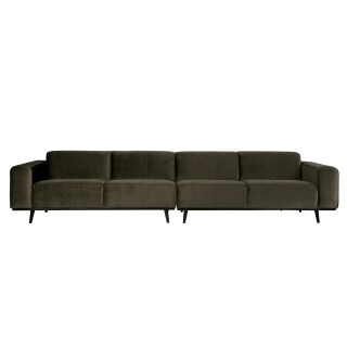 Sofa 4-Sitzer Statement XL Samt dunkelgrün