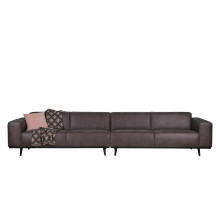 Sofa 4-Sitzer Statement XL Kunstleder grau