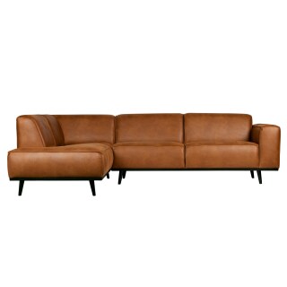 Eckcouch Statement Récamiere links Kunstleder cognac