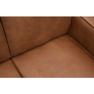 Eckcouch Statement Récamiere links Kunstleder cognac