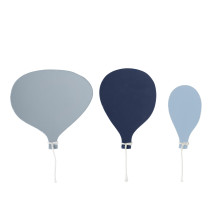 Wandhaken Luftballons 3-tlg. blau