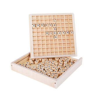 Holz-Spielzeug Wörter legen natur