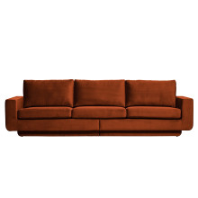 Sofa 3-Sitzer Fame Samt rostfarben