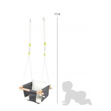 Babyschaukel Komfort grau/natur