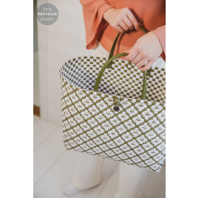 Shopper Motif Bag olivgrün/weiß (olive)