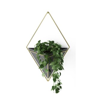 Wandvase Trigg XL goldfarben/schwarz