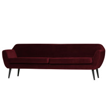 Sofa 4-Sitzer Rocco Samt XL rot