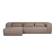 Eckcouch Bean Récamiere Stoff links taupe