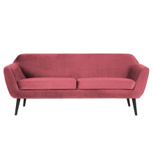 Sofa 2-Sitzer Rocco Samt pink