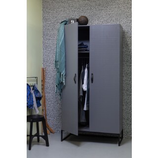 Kleiderschrank Morris lehm/grau