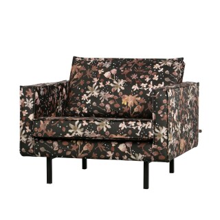 Sessel Rodeo Samt Aquarel Flower kastanie
