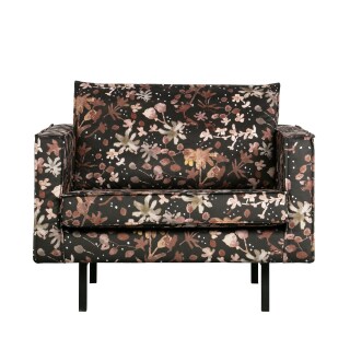 Sessel Rodeo Samt Aquarel Flower kastanie