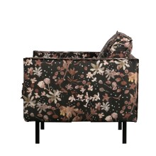 Sessel Rodeo Samt Aquarel Flower kastanie