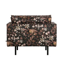 Sessel Rodeo Samt Aquarel Flower kastanie