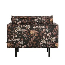 Sessel Rodeo Samt Aquarel Flower kastanie