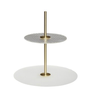 Etagere Trygve weiß/messingfarben