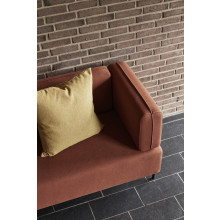 Sofa 2-Sitzer Otto braun/schwarz