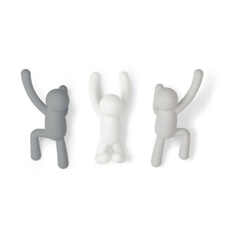 Wandhaken Buddy 3er-Set grau/beige