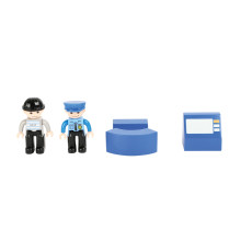 Holzspielzeug Polizeiwache mit Zubehör bunt