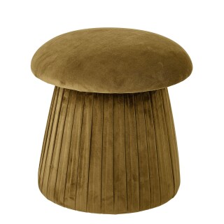 Hocker Pouf Roberta Samt braun