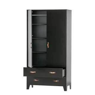 Aufbewahrungsschrank Dian Kiefer schwarz | dezain.de